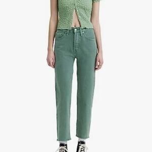 Levi's 501 Original Jeans Garment Dyed Green Size 28 NWOT Normcore Casual